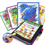 4 Types Magic Water Drawing Book