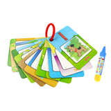 3 Types Reusable Water Drawing Learning Card & 1 Magic Pen