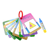 3 Types Reusable Water Drawing Learning Card & 1 Magic Pen