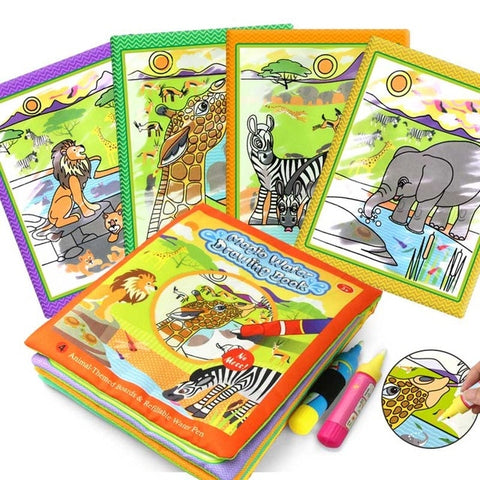 4 Types Magic Water Drawing Book
