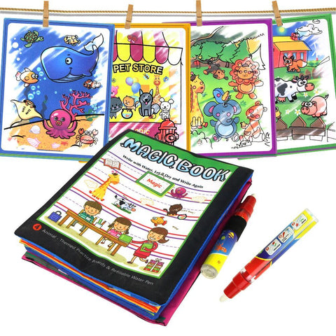 4 Style Magic Water Drawing Book Coloring Book